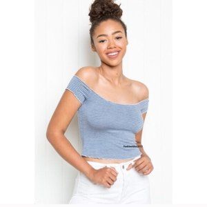 Brandy Melville cropped off the shoulder top